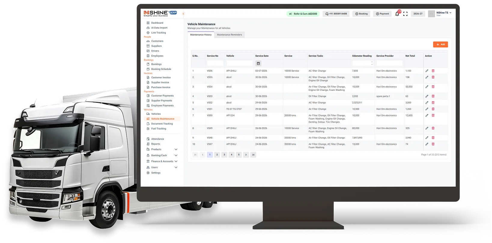 erp fleet maintenance software