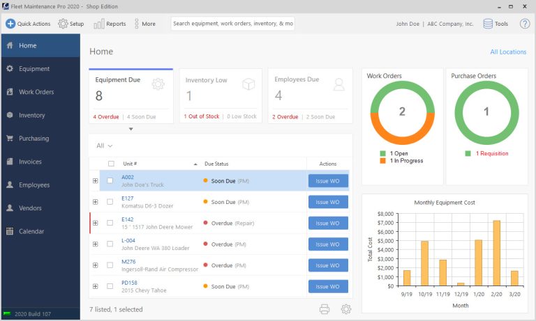 Which free fleet maintenance record software fits real trucking workflows?